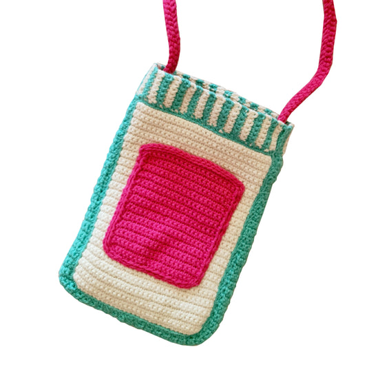 Aloha Phone Bag detail showing knit texture