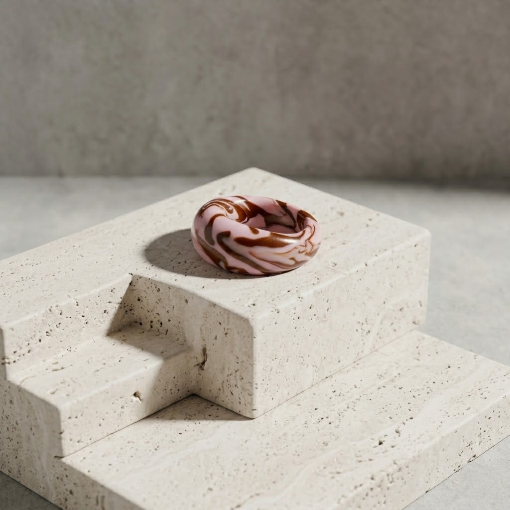 Dome Clay Ring – Pink