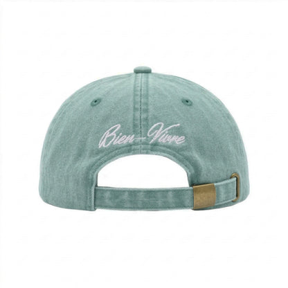 Washed Green Cap back view showing strap detail