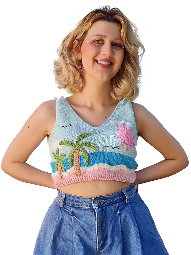 Summer Vibes Knitted Crop Top