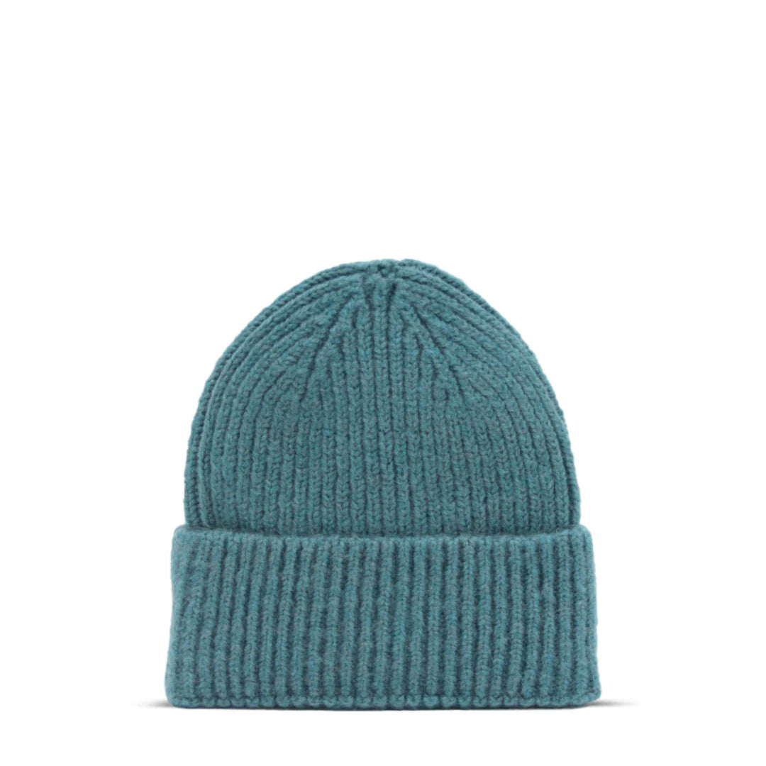 Maison Sacrée Light Blue Beanie back view, shape-retaining soft cotton wool blend