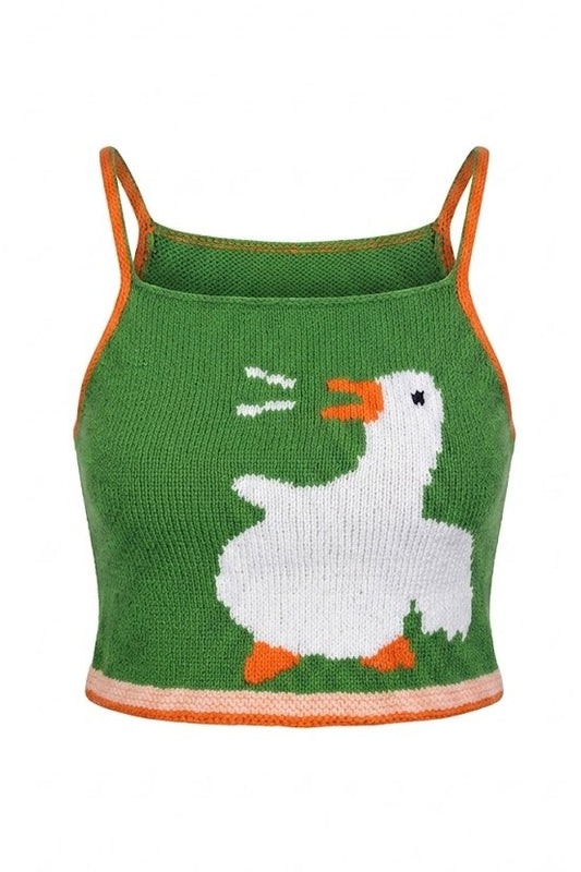 Duck Knitted Crop Top