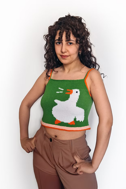 Duck Knitted Crop Top