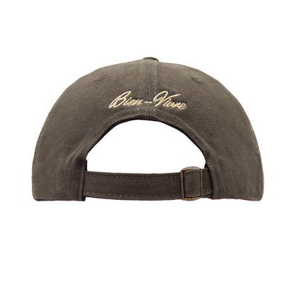 Khaki Cap back view showing strap detail