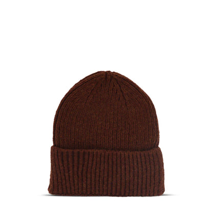 Maison Sacrée Brown Knitted Beanie back view, soft shape-retaining premium beanie