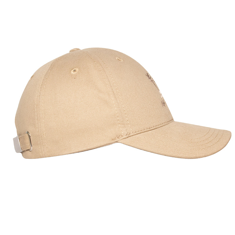 Les Palmiers Beige Cap side view
