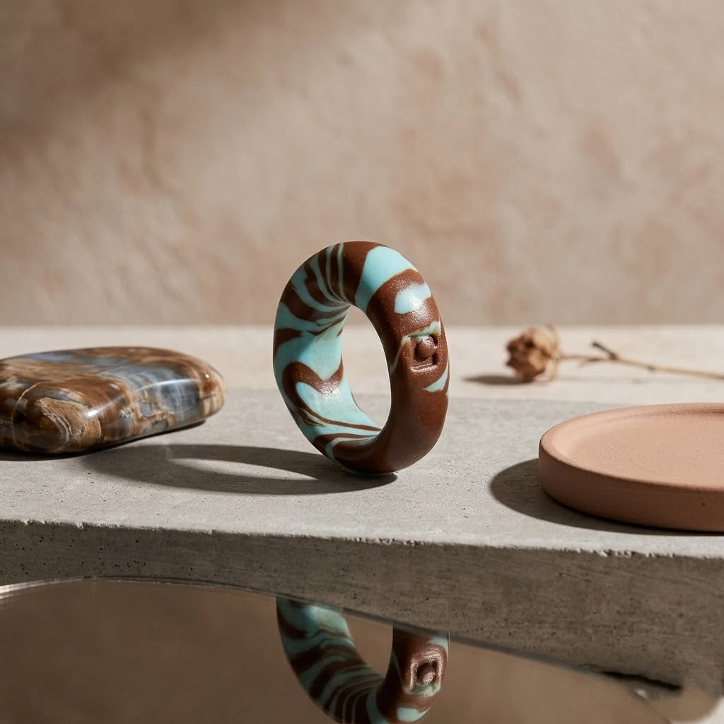 Dome Clay Ring – Mint