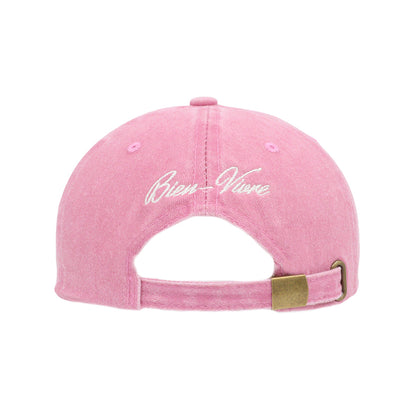 Washed Pink Cap back view showing strap detail