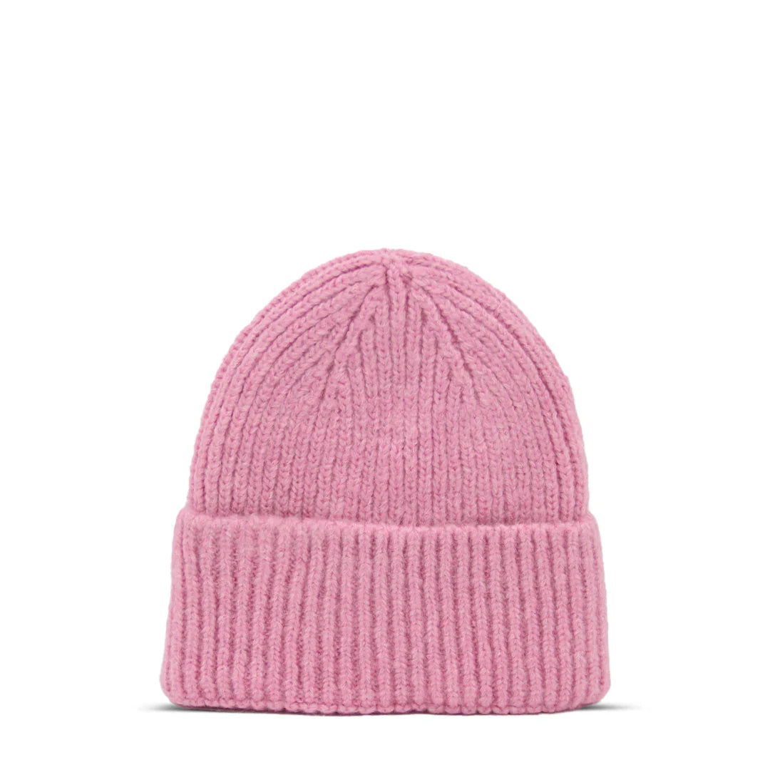Maison Sacrée Pink Knitted Beanie back view, soft shape-retaining premium beanie