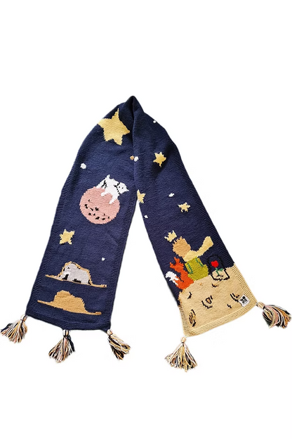 Zone Design handknitted Little Prince Scarf in 100% acrylic, whimsical artisan accessory
